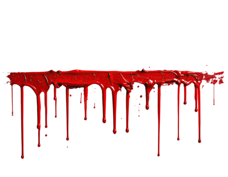 Red paint dripping down, creating a horizontal line