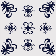 Fototapeta premium How to Floral Decorative Design Elements