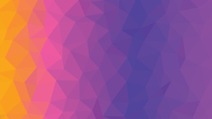 Obraz premium Geometric low poly gradient background in yellow pink and purple abstract polygon
