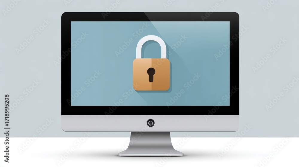 Poster cybersecurity measures, locking down digital access for enhanced data protection and privacy