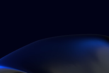 Abstract 3d render background dark blue gradient light wave silk liquid chrome metalic design render wallpaper modern illustration multicolored wavy surfaces