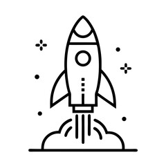 space rocket vector illustration