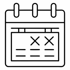 calendar icon isolated on white