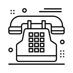 vector illustration of a telephone