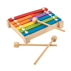 Rainbow Xylophone: Vibrant Wooden Musical Toy for Kids