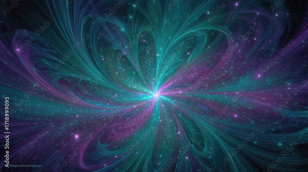 Canvas Prints abstract colorful cosmic explosion