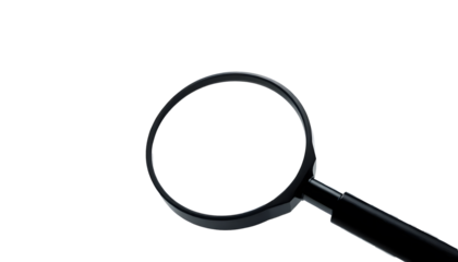 ia generated. magnifying glass isolated