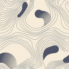 Abstract contours and lines in soft neutral tones for art design