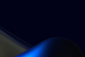 Abstract 3d render background dark blue gradient light wave silk liquid chrome metalic design render wallpaper modern illustration multicolored wavy surfaces