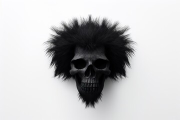 Fototapeta premium Skull portrait black fur.