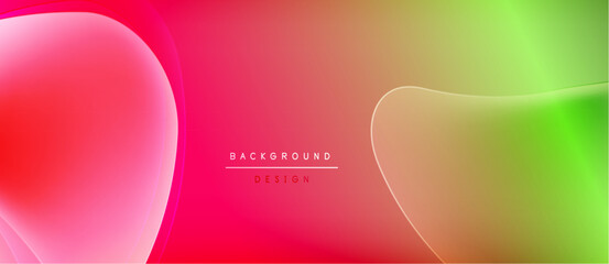 Abstract fluid shapes blend vibrant colors. Gradient transitions create dynamic visual effect. Modern design element for backgrounds.