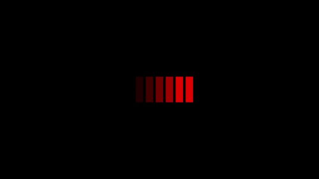 Abstract black and white color zebra crossing icon.animated black and white color indicator icon on black background.