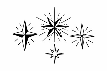 vector illustration of a compass