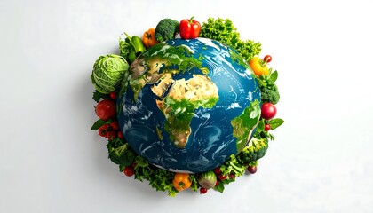 Earth surrounded by fresh produce (1)
