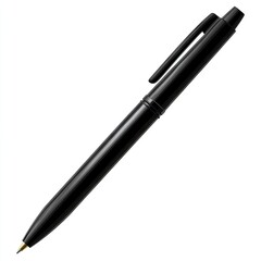 A black ballpoint pen.  Simple, sleek, and classic writing instrument