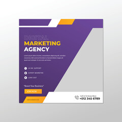 Creative Abstract Corporate Digital Marketing Agency Banner Vector Shape Design
