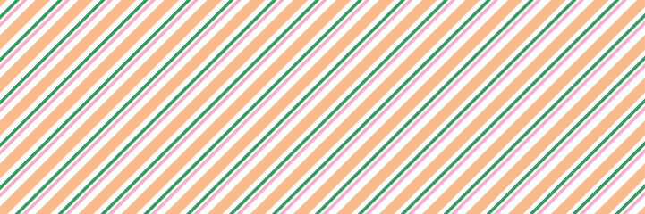 Vector art of diagonal stripes pattern in pastel orange, white, and teal