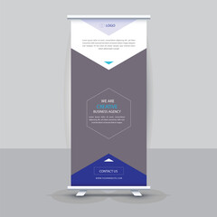 Dynamic Abstract Corporate Company Rollup Banner Template Print-Ready PostScript