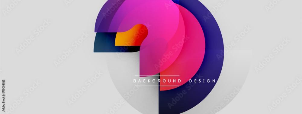 Aufkleber abstract colorful design. overlapping circles create dynamic visual effect. modern background with g