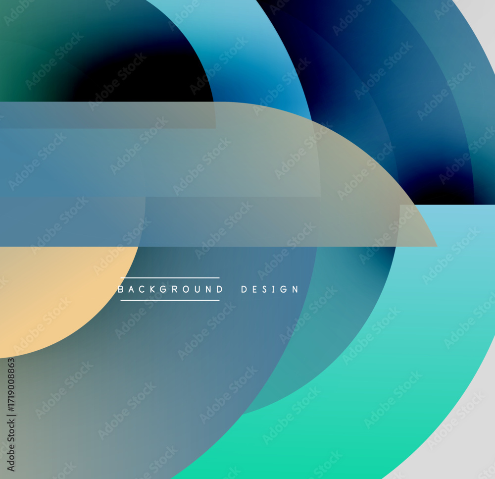 Aufkleber abstract layers overlap, creating soft color gradients. modern design features muted blues, greens, 