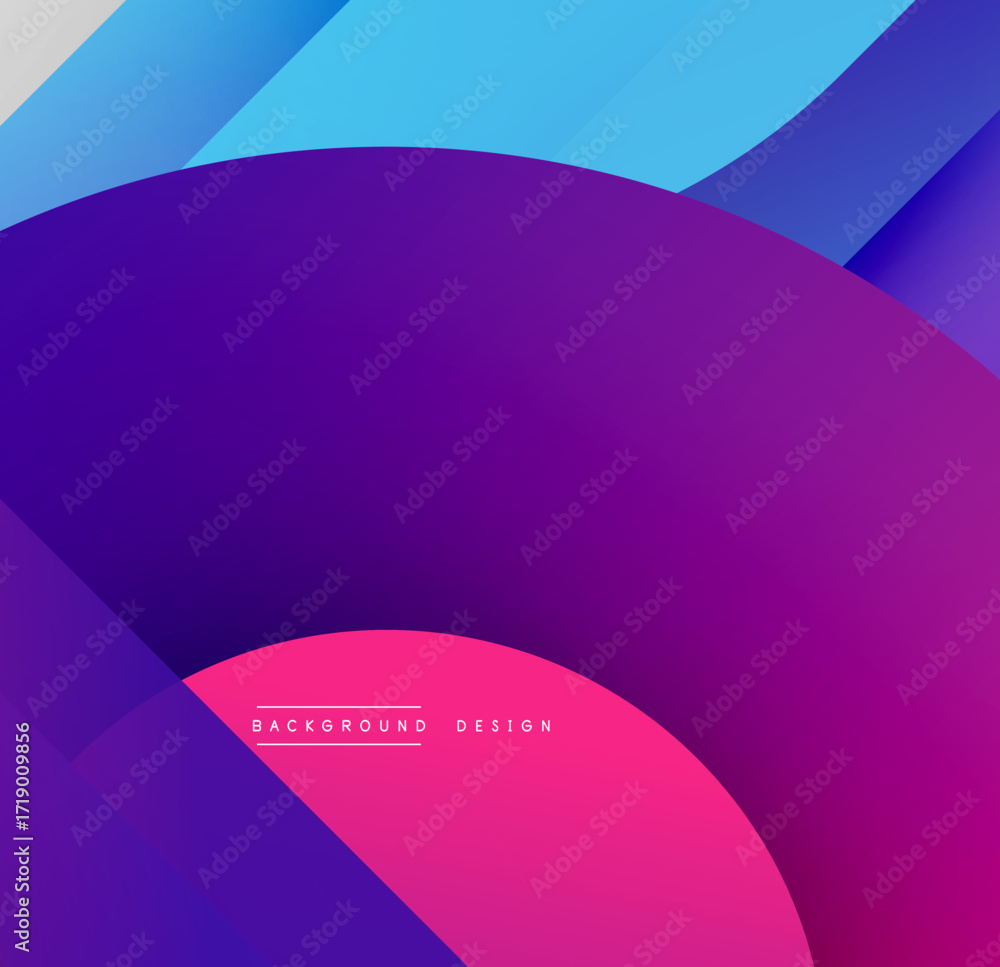 Aufkleber abstract vibrant background. overlapping shapes create smooth color gradients, ranging from blue to 
