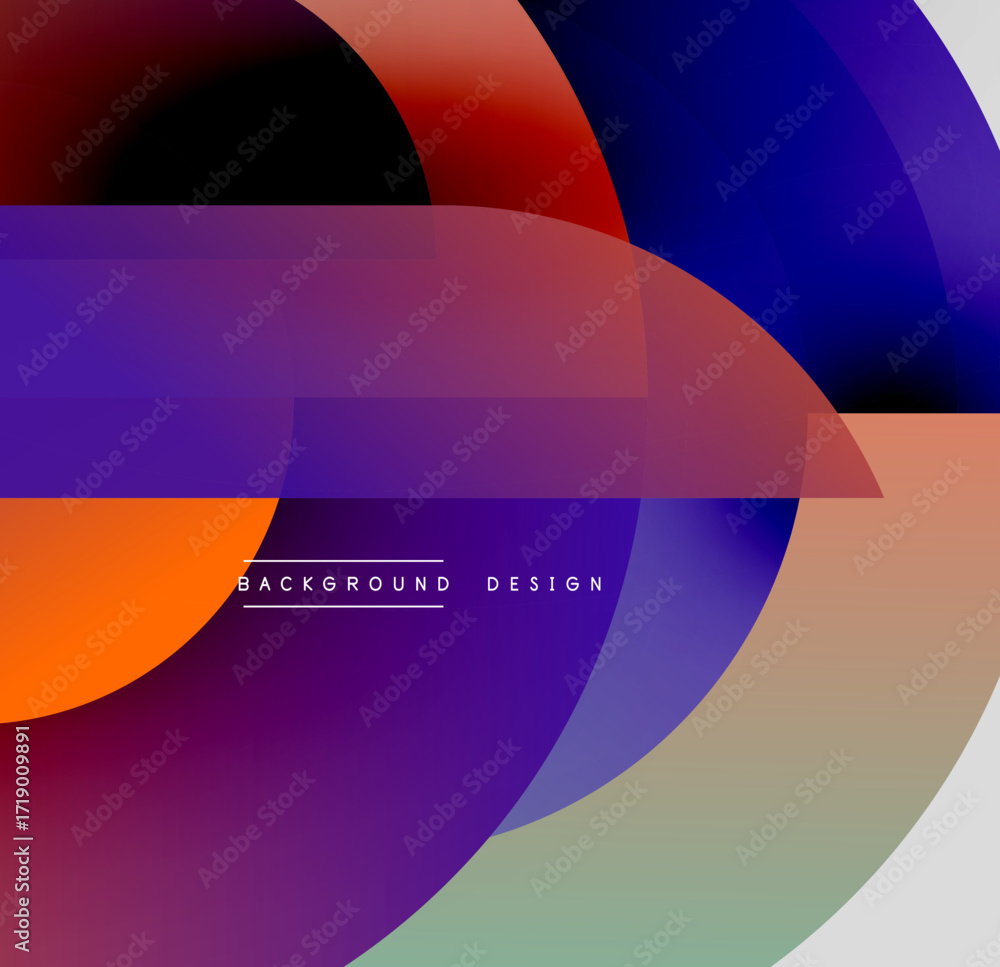 Aufkleber abstract gradients overlap creating dynamic composition. vivid colors blend, forming modern backgrou