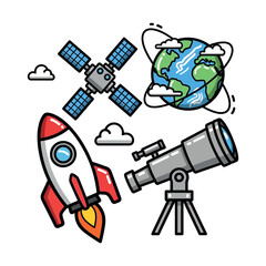Exploring the Cosmos with Rockets Satellites and Telescopes
