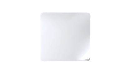 Blank, square, white, flat, object, with slightly curved edges