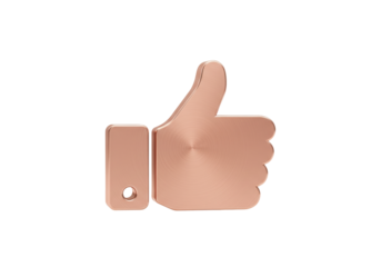 Isolated Thumbs Up, Metal Texture, Like, Hand Gesture, Positive Feedback, Approval Sign