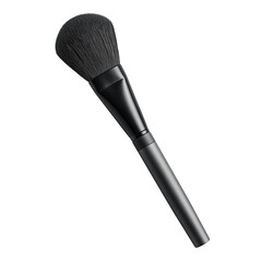 Black makeup brush. Catalog photo, isolated element with clear even edge on transparent background