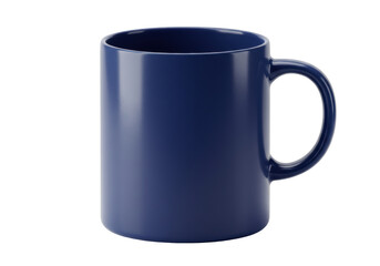 Isolated navy blue coffee mug ceramic kitchenware design for hot beverage drinking