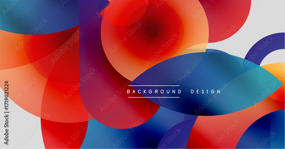 Poster abstract colorful overlapping circles create dynamic visual texture. modern design elements suggest 