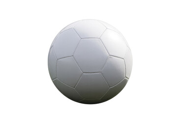 Fototapeta premium A white soccer ball, isolated on a transparent background, shows classic design and texture. background removed