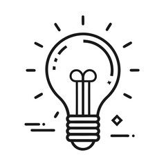 vector light bulb icon