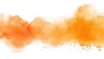 A orange watercolor splash creating a warm and inviting atmosphere. ideal for backgrounds in creative projects. presentations. or artistic expressions