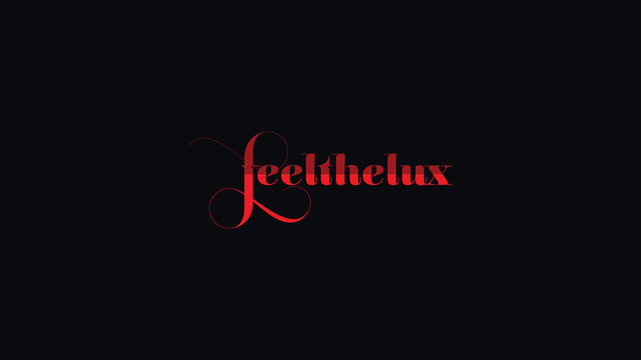 Elegant Feelthelux logo design in red script typography with luxury style, ideal for premium branding, creative business identity, and high-end professional marketing projects - Powered by Adobe