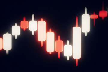 Stock Market Volatility Shown in Candlestick Chart Format