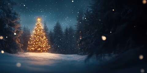 Fototapeta premium Christmas tree lights christmas holiday starry.