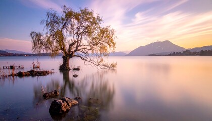 Naklejka premium Ethereal Dreamscapes: Minimalist Surreal Nature Backgrounds in Fantasy Tones