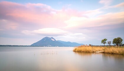 Fototapeta premium Ethereal Dreamscapes: Minimalist Surreal Nature Backgrounds in Fantasy Tones