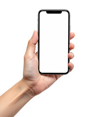 Hand holding a smartphone with blank screen (15)