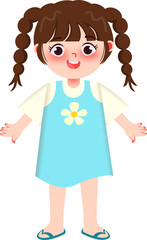 Illustration of Children Gardening