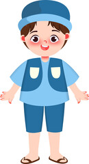 Illustration of Children Gardening