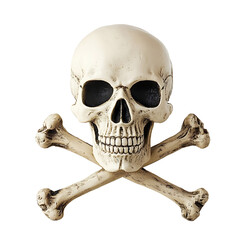 Skull and Crossbones Decorative Item
 isolated on background (PNG)