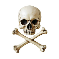 Skull and Crossbones Decorative Item
 isolated on background (PNG)