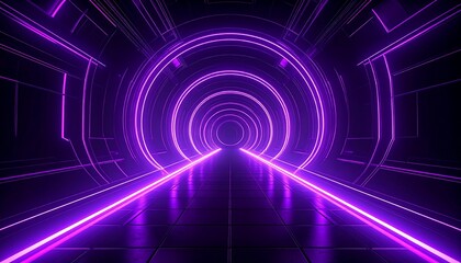 Futuristic neon tunnel (3)