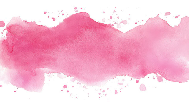 A pink watercolor splash with soft edges. creating an artistic background ideal for design projects. invitations. or creative presentations. enhancing visual appeal and creativity