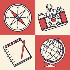 Symbols of Hope and Destination icone set