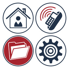 Symbols of Hope and Destination icone set