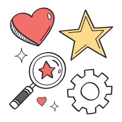 Symbols of Hope and Destination icone set